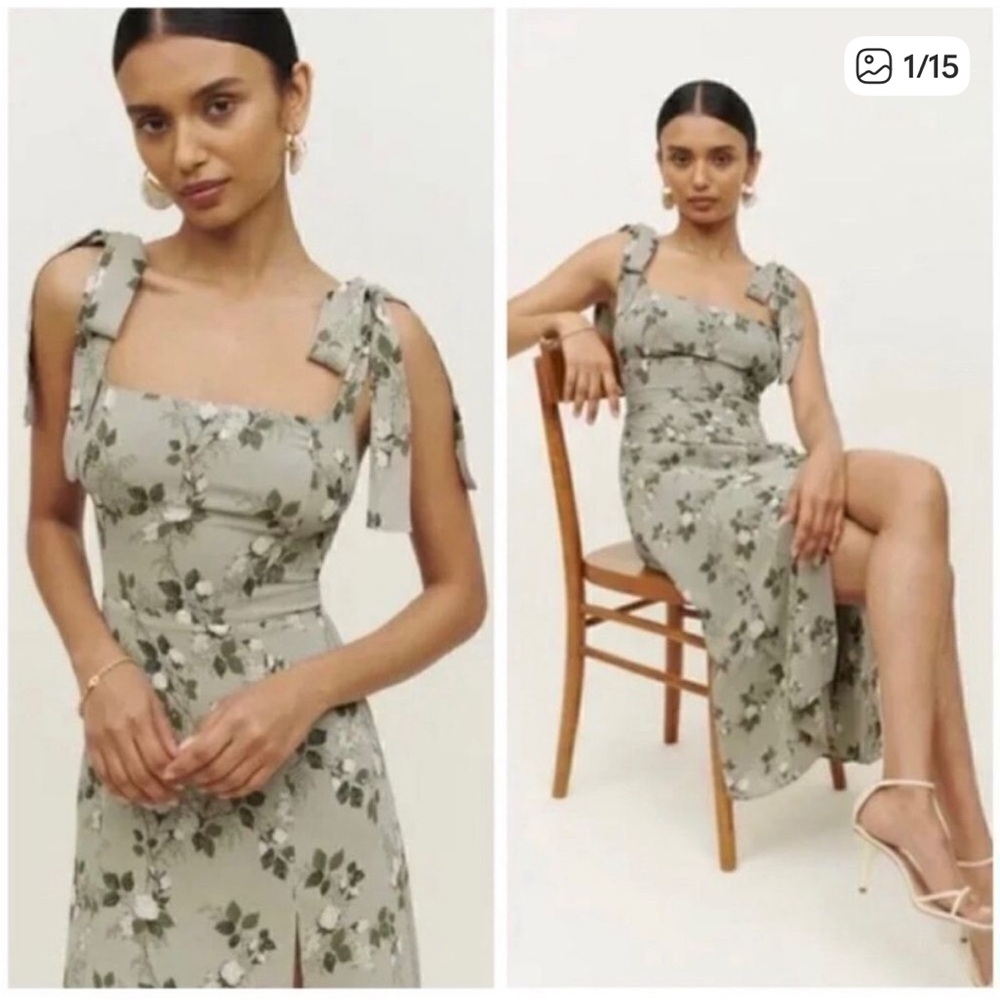 Reformation Twilight dress in Verde size 6